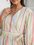 Off White Pure Cotton Floral Printed Peplum Top